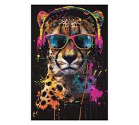 75x50cm/1000pcs Jigsaw Puzzles for Teenagerss Cheetah Colorful Puzzles for Adults Hands-on Game Difficult Challenge Help The Brain Exercise 75x50cm/1000pcs