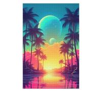 75x50cm/1000pcs Jigsaw Puzzles for Teenagerss Digital Euphoria Synthwave Jigsaws for Adults Fun Games For Family Fun Challenging Game Gifts 75x50cm/1000pcs