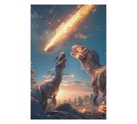 75x50cm/1000pcs Jigsaw Puzzles for Teenagerss Dinosaurs Looking Up at A Meteor Jigsaw Brain Teaser Game Wall Decoration Unique Birthday And Xmas Gifts 75x50cm/1000pcs