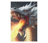 75x50cm/1000pcs Jigsaw Puzzles for Teenagerss Dragon Breath Fire Artwork Jigsaw Puzzle Toy Wall Decor Difficult Hard Unique Birthday And Xmas Gifts 75x50cm/1000pcs