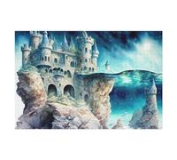 75x50cm/1000pcs Jigsaw Puzzles for Teenagerss Fantasy Castle on The Rocks Jigsaw Puzzle Toy Wall Decor Difficult Hard Unique Birthday And Xmas Gifts 75x50cm/1000pcs