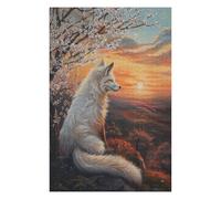 75x50cm/1000pcs Jigsaw Puzzles for Teenagerss Fox Sunset Magical Puzzles for Adults Hands-on Game Difficult Challenge Help The Brain Exercise 75x50cm/1000pcs