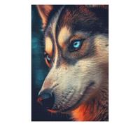 75x50cm/1000pcs Jigsaw Puzzles for Teenagerss Husky Closeup Face Jigsaw for Adults Fun Games A Work of Art Christmas Birthday Gifts 75x50cm/1000pcs