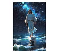 75x50cm/1000pcs Jigsaw Puzzles for Teenagerss Jesus Walking Water Jigsaws for Adults Toy Wall Decor Difficult Hard Help The Brain Exercise 75x50cm/1000pcs