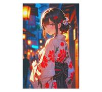 75x50cm/1000pcs Jigsaw Puzzles for Teenagerss Jigsaw Anime Girl in Kimono Jigsaw Hands-on Game Improve Memory for Birthday, Chrismas 75x50cm/1000pcs