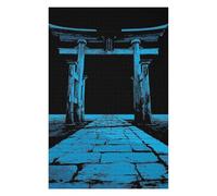 75x50cm/1000pcs Jigsaw Puzzles for Teenagerss Jigsaw Blue Torii Gate And Stone Path Jigsaw for Adults Relaxing Games Improve Memory Unique Birthday And Gifts 75x50cm/1000pcs