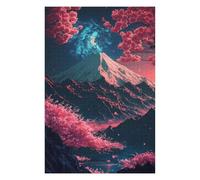 75x50cm/1000pcs Jigsaw Puzzles for Teenagerss Jigsaw Cherry Blossom Mountain Night Jigsaw Fun Games Analysis And Logic for Birthday, Chrismas 75x50cm/1000pcs
