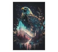 75x50cm/1000pcs Jigsaw Puzzles for Teenagerss Jigsaw Eagle Double Exposure Adult Puzzles Relaxing Games Enhance Memory Unique Birthday And Gifts 75x50cm/1000pcs