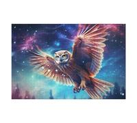 75x50cm/1000pcs Jigsaw Puzzles for Teenagerss Jigsaw Galactic Owl Flight Puzzle for Adults Relax Games Improve Memory for Birthday, Chrismas 75x50cm/1000pcs