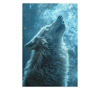 75x50cm/1000pcs Jigsaw Puzzles for Teenagerss Jigsaw Howling White Wolf Puzzle for Adults Relax Games Improve Memory for Birthday, Chrismas 75x50cm/1000pcs
