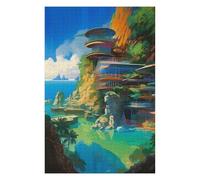 75x50cm/1000pcs Jigsaw Puzzles for Teenagerss Jigsaw Island Cliffside Retreat Jigsaw Fun Games Analysis And Logic for Birthday, Chrismas 75x50cm/1000pcs