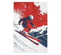 75x50cm/1000pcs Jigsaw Puzzles for Teenagerss Jigsaw Ski Skiing Jigsaw Hands-on Game Improve Memory for Birthday, Chrismas 75x50cm/1000pcs
