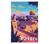 75x50cm/1000pcs Jigsaw Puzzles for Teenagerss Jigsaw Sunset in Jerusalem Jigsaw for Adults Relaxing Games Improve Memory Unique Birthday And Gifts 75x50cm/1000pcs