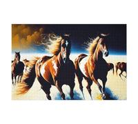 75x50cm/1000pcs Jigsaw Puzzles for Teenagerss Jigsaw Wild Horses Galloping Free Jigsaw Hands-on Game Improve Memory for Birthday, Chrismas 75x50cm/1000pcs