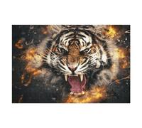 75x50cm/1000pcs Jigsaw Puzzles for Teenagerss Jigsaw Wild Tiger Roar Nature's Power Jigsaw Hands-on Game Improve Memory for Birthday, Chrismas 75x50cm/1000pcs