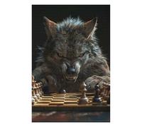 75x50cm/1000pcs Jigsaw Puzzles for Teenagerss Jigsaw Wolf Chess Jigsaw for Adults Relaxing Games Improve Memory Unique Birthday And Gifts 75x50cm/1000pcs