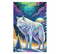 75x50cm/1000pcs Jigsaw Puzzles for Teenagerss Jigsaw Wolf Winter Landscape Puzzles for Adults Relaxing Games For Family Fun for Birthday, Chrismas 75x50cm/1000pcs