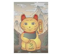 75x50cm/1000pcs Jigsaw Puzzles for Teenagerss Maneki Neko Japanese Puzzles for Adults Hands-on Game Difficult Challenge Help The Brain Exercise 75x50cm/1000pcs