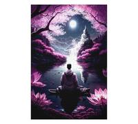 75x50cm/1000pcs Jigsaw Puzzles for Teenagerss Meditating Monk Jigsaw for Adults Family Game Difficult Hard Christmas Birthday Gifts 75x50cm/1000pcs