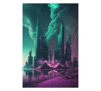 75x50cm/1000pcs Jigsaw Puzzles for Teenagerss Neon Cityscape Future Metropolis -2 Jigsaws for Adults Toy Wall Decor Difficult Hard Help The Brain Exercise 75x50cm/1000pcs