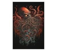 75x50cm/1000pcs Jigsaw Puzzles for Teenagerss Octopus Horror Illustration Puzzle for Adults Family Games But Fun And Humorous Deal As Gifts for The Whole Family 75x50cm/1000pcs