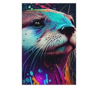 75x50cm/1000pcs Jigsaw Puzzles for Teenagerss Otter Color Puzzles for Adults Hands-on Game Difficult Challenge Help The Brain Exercise 75x50cm/1000pcs