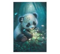 75x50cm/1000pcs Jigsaw Puzzles for Teenagerss Panda in Enchanted Forest Teenagers Puzzles Relax Games Perfect Decoration Stress Reduction Gifts 75x50cm/1000pcs