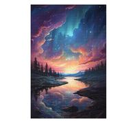 75x50cm/1000pcs Jigsaw Puzzles for Teenagerss River Beneath Epic Sky Teenagers Puzzles Relax Games Perfect Decoration Christmas Birthday Gifts 75x50cm/1000pcs