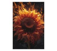 75x50cm/1000pcs Jigsaw Puzzles for Teenagerss Sunflower Flames Embers Puzzles for Adults Hands-on Game Difficult Challenge Help The Brain Exercise 75x50cm/1000pcs