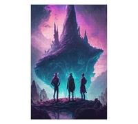 75x50cm/1000pcs Jigsaw Puzzles for Teenagerss Three Figures Gazing at A Floating Island Puzzles for Adults Family Games Analysis And Logic Challenging Game Gifts 75x50cm/1000pcs