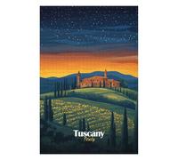 75x50cm/1000pcs Jigsaw Puzzles for Teenagerss Tuscan Sunset Landscape Jigsaw for Adults Fun Games A Work of Art Christmas Birthday Gifts 75x50cm/1000pcs