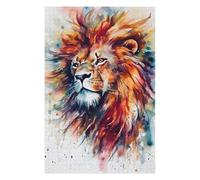 75x50cm/1000pcs Jigsaw Puzzles for Teenagerss Watercolors Lion 1 Jigsaw for Adults Fun Games A Work of Art Christmas Birthday Gifts 75x50cm/1000pcs