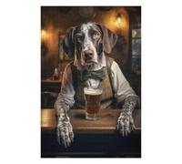 75x50cm/1000pcs Jigsaw Puzzles- German Pointer in The Pub Jigsaws for Adults Brain Teaser Game Precision Cutting Deal As Gifts for The Whole Family 75x50cm/1000pcs