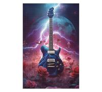 75x50cm/1000pcs Jigsaw Puzzles- Lightning Space Guitar Jigsaws for Adults Brain Teaser Game Precision Cutting Deal As Gifts for The Whole Family 75x50cm/1000pcs