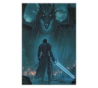 75x50cm/1000pcs Jigsaw Puzzles Rainfall Reckoning Blade Against The Beast Puzzle for Adults Relaxing Games Precision Cutting Unique Birthday And Xmas Gifts 75x50cm/1000pcs