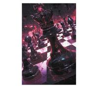 75x50cm/1000pcs Jigsaws Adults Puzzles Dark Chessboard King Adult Jigsaw Puzzle Relax Games Difficult Challenge Birthday And Unique Gifts 75x50cm/1000pcs