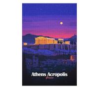 75x50cm/1000pcs Jigsaws Adults Puzzles Gifts Athens Acropolis Night Jigsaw Puzzle Relax Games Staycation Kill Time Birthday Present, Gifts, 75x50cm/1000pcs