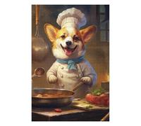 75x50cm/1000pcs Jigsaws Adults Puzzles Gifts Corgi Chef Jigsaw Puzzle Hands-on Game Presents for Women Gifts for Friends And Family 75x50cm/1000pcs