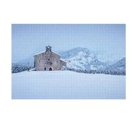 75x50cm/1000pcs Jigsaws Adults Puzzles Gifts Lonely Church Puzzles for Adults Relaxing Games A Work of Art Gifts for Friends And Family 75x50cm/1000pcs
