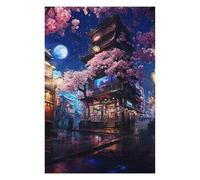 75x50cm/1000pcs Jigsaws Adults Puzzles Gifts Neon Tokyo Sakura Store Jigsaw Puzzle Hands-on Game Presents for Women Gifts for Friends And Family 75x50cm/1000pcs