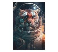 75x50cm/1000pcs Jigsaws Adults Puzzles Gifts Tiger Astronaut in Space -2 Jigsaws for Adults Relax Games Wall Decoration Great Gift for Gaming 75x50cm/1000pcs