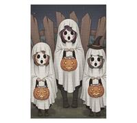 75x50cm/1000pcs Jigsaws Adults Puzzles Halloween Ghosts Trick-or-Treating Adult Jigsaw Puzzle Relax Games Difficult Challenge Birthday And Unique Gifts 75x50cm/1000pcs