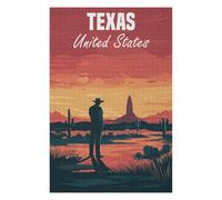 75x50cm/1000pcs Jigsaws Adults Puzzles Texas Sunset Landscape Adult Jigsaw Puzzle Relax Games Difficult Challenge Birthday And Unique Gifts 75x50cm/1000pcs