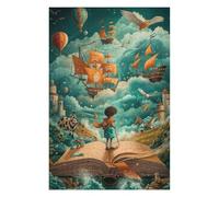 75x50cm/1000pcs Jigsaws Book Pirate Ship Sky Puzzles for Adults Anti-Stress Toys Pattern Assembly Deal As Gifts for The Whole Family 75x50cm/1000pcs