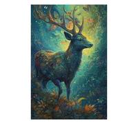75x50cm/1000pcs Jigsaws Deer Floral Puzzles for Adults Anti-Stress Toys Pattern Assembly Deal As Gifts for The Whole Family 75x50cm/1000pcs