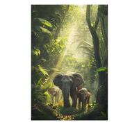 75x50cm/1000pcs Jigsaws Elephant Jungle Journey Puzzles for Adults Anti-Stress Toys Pattern Assembly Deal As Gifts for The Whole Family 75x50cm/1000pcs