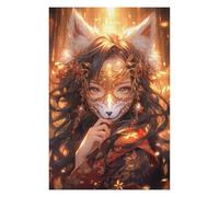 75x50cm/1000pcs Jigsaws Fairy Fox Girl Anime Puzzles for Adults Anti-Stress Toys Pattern Assembly Deal As Gifts for The Whole Family 75x50cm/1000pcs