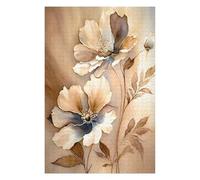 75x50cm/1000pcs Jigsaws Flowers Beige Color Art Puzzles for Adults Anti-Stress Toys Pattern Assembly Deal As Gifts for The Whole Family 75x50cm/1000pcs