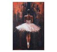 75x50cm/1000pcs Jigsaws for Adults Ballet Dancer in Red The Shadow of Ballet Artistic Expression Adult Jigsaw Puzzle Hands-on Game Staycation Kill Time Educational Challenge 75x50cm/1000pcs