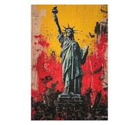 75x50cm/1000pcs Jigsaws for Adults Expressionist Statue of Liberty - Bold Contemporary Art Reinterpretation Adult Jigsaw Puzzle Hands-on Game Staycation Kill Time Educational Challenge 75x50cm/1000pcs